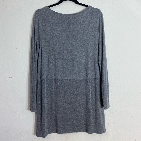 J Jill gray blouse size medium wearever collection Classic Staple Wardrobe Piece - Picture 2 of 8